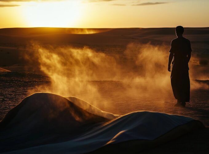 Desert Silhouette at Sunset