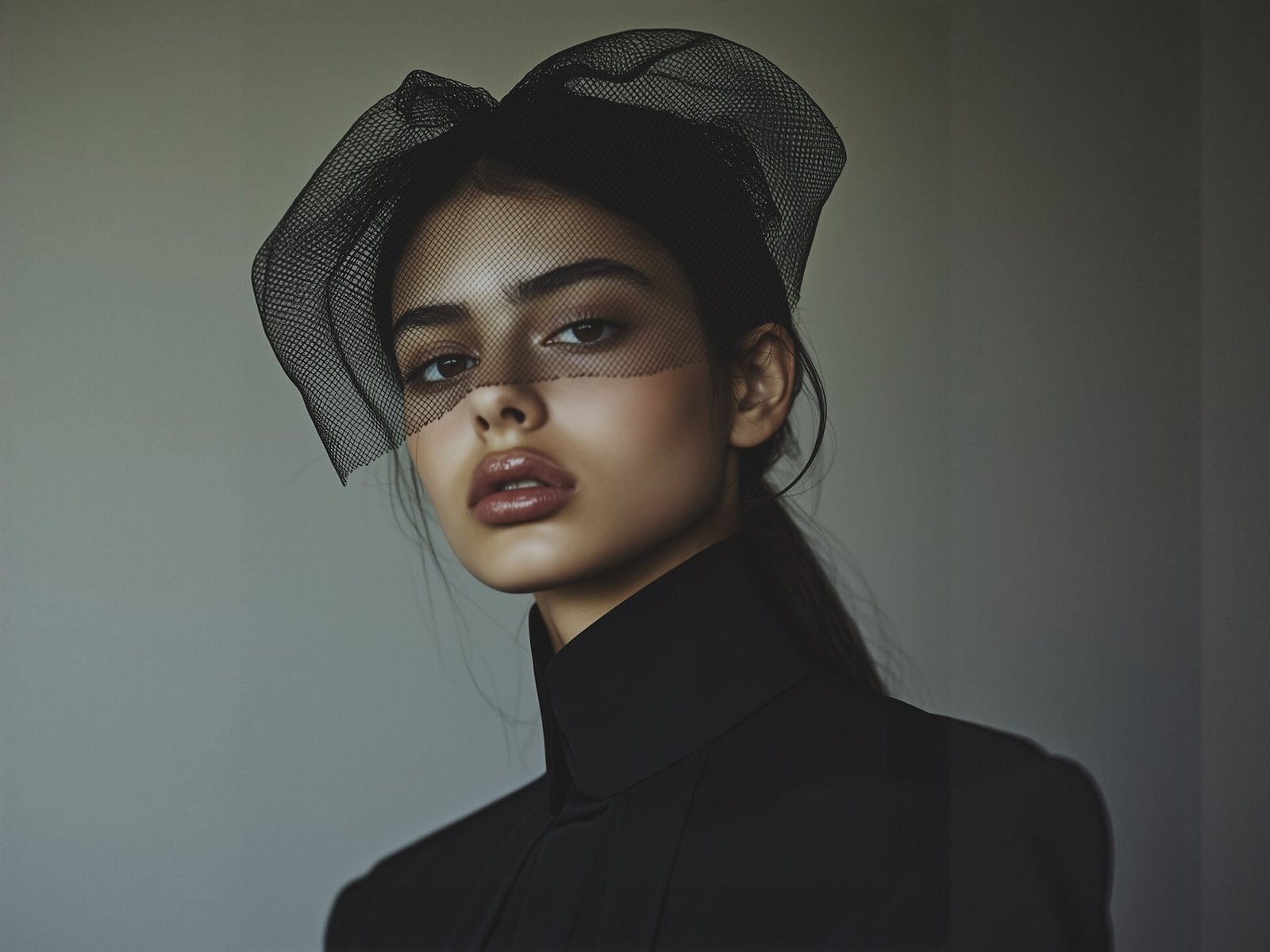 Elegant Veiled Portrait